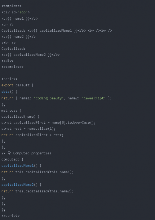 如何在 Vue.js 中將字符串的第一個(gè)字母大寫3